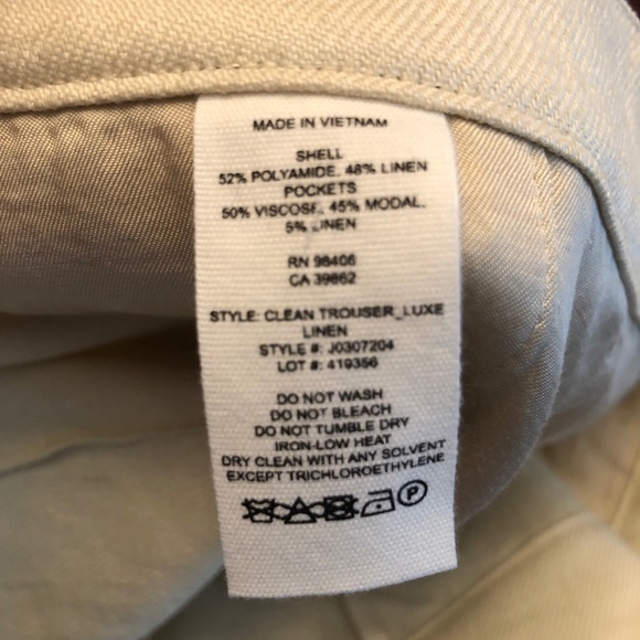 Theory Clean Linen Blend Wide Leg Trousers NWT - Picture 9 of 9